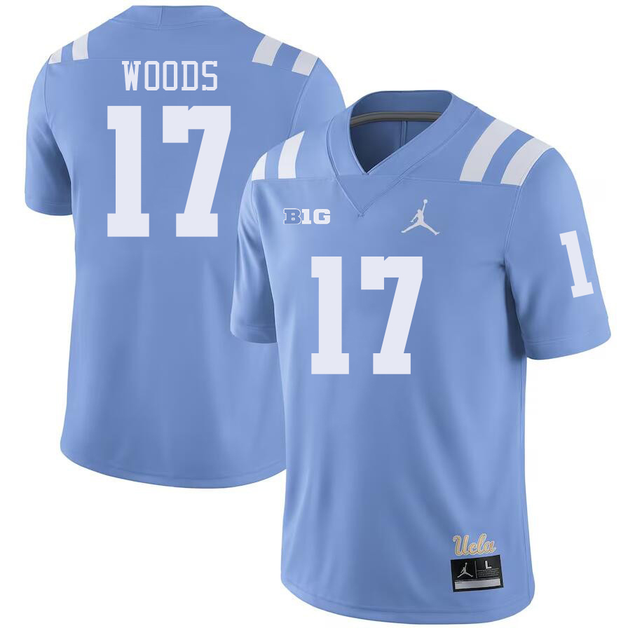 UCLA Bruins #17 Jalen Woods Big 10 Conference College Football Jerseys Stitched Sale-Power Blue